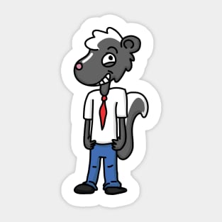 Skunk at work Sticker